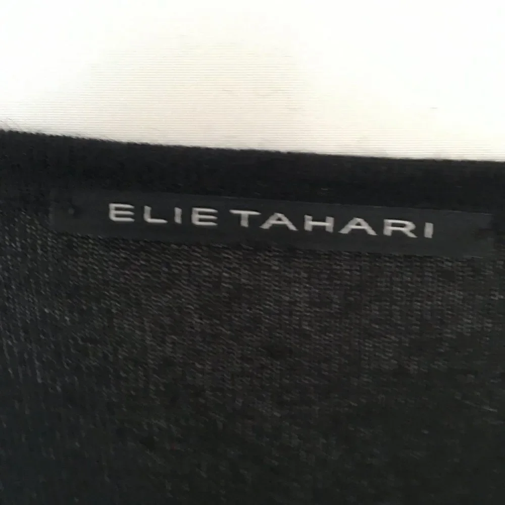 Elie Tahari  Brown V-neck Long Sleeve Sweater - Picture 3 of 8